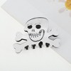Unique Bargains Halloween Skull Design Claw Clip Black White 1Pc - 3 of 4
