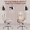Vynxaria Executive Office Chair with Padded Flip-up Arms, Microfiber High Back Desk Chair, Swivel Computer Chair - 4 of 4