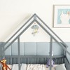 CAVINAS Twin/Full Size Kids House-Shaped Floor Bed,Wood Canopy Toddler Bed Frames,Montessori Floor Bed for Kids,Girls&Boys,No Box Spring Needed - 4 of 4