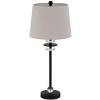 Cal Lighting BO-3093BF-2 60W Sitka Buffet Lamp with Crystal Accent Font and Hardback Taper Drum Fabric Shade (Sold As Pairs) - 2 of 4