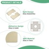 Unique Bargains Self-Adhesive Durable Multipurpose Easy Installation Escutcheon Plate 2 Pcs - 2 of 4