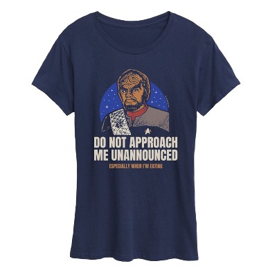 Women's - Star Trek - Worf Do Not Approach Me Short Sleeve Graphic T-Shirt