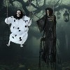 Joyfy 2 Packs 3ft Halloween Hanging Ghosts Outdoor Decor, Scary Grim Reaper Swinging Flying Skeleton with Lighted Up Eyes for Yard Patio Lawn Garden - 2 of 4