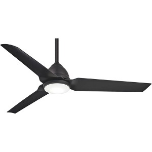 54" Minka Aire Modern Indoor Outdoor Ceiling Fan with LED Light Remote Control Coal Wet Rated for Patio Exterior Porch Gazebo Barn - 1 of 4