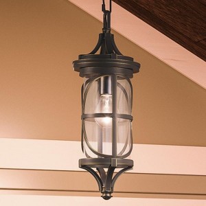 Urban Ambiance Luxury Rustic Outdoor Pendant Light,  22" x 7-1/2",  Olde Bronze Finish, UHP1182 - 1 of 4