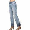 Women's High Rise Plaid Cuff Vintage Straight Jeans - Judy Blue - 2 of 4