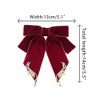 INSPIRE CHIC Women's Ribbon Bow Ties Velvet Solid Color Rhinestone Wings Bow Brooch - 2 of 4
