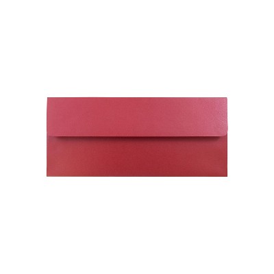 JAM Paper #10 Metallic Business Envelopes 4.125 x 9.5 Stardream Jupiter Red V018285