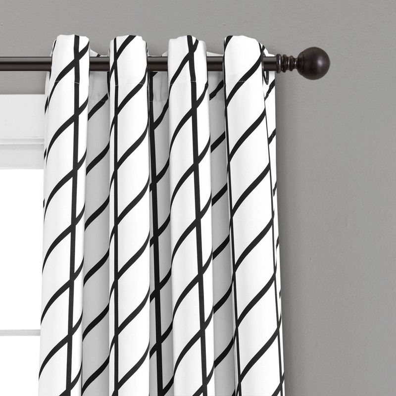 Set of 2 Feather Arrow Geo Light Filtering Window Curtain Panels - Lush Décor, 3 of 10