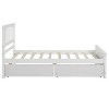 PAGED Modern Wooden Platform Bed, Twin Size Bed Frame with Headboard and 2 Drawers, Storage Bed for Bedroom, No Box Spring Needed - 2 of 4