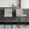 Dovelina Modern Linen Upholstered Barstool Set of 2 - 2 of 4