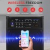 Pyle 10" Wireless & Portable PA Speaker System with Rechargeable Battery & Microphones - 800W, Black - 3 of 4