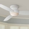 44" Minka Aire Vintage Hugger Outdoor Ceiling Fan with LED Light White Wet Rated for Patio Exterior House Porch Gazebo Garage Barn - 2 of 4