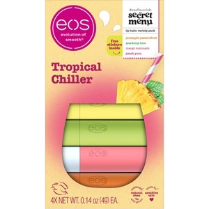 eos Tropical Chiller Lip Balm Stick - 0.56oz/4pk - 1 of 3