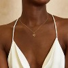 "14K Gold Layered Necklace for Women, Dainty Pendant Sun Gold Necklace, Non-Tarnish Hypoallergenic Stackable Jewelry Gift" - 3 of 4
