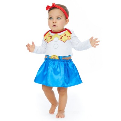 Disney Pixar Toy Story Jessie Baby Girls Long Sleeve Dress & Headband Set 