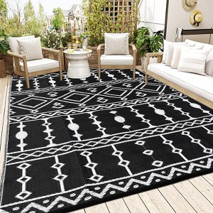 Outdoor Rug Reversible Rug, Waterproof Outdoor Plastic Straw Rug, Large Floor Mat for Camping RV Patio Backyard RV Beach Picnic - 1 of 4