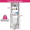 SKONYON 3-Tier Over-The-Toilet Storage Shelf Metal Space Saver Rack - 3 of 4