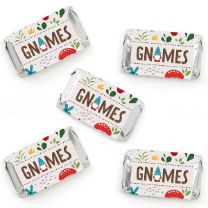 Big Dot of Happiness Garden Gnomes - Mini Candy Bar Wrapper Stickers - Forest Gnome Party Small Favors - 40 Count - 1 of 4