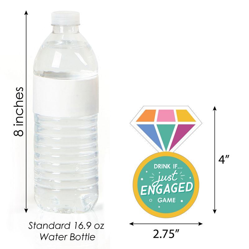 Big Dot of Happiness Drink If Game - Just Engaged - Colorful - Engagement Party Game - 24 Count, 3 of 5