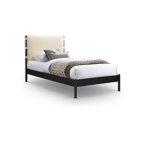 Meridian Furniture,Abigail Vegan Leather Bed - 1 of 4