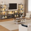3/4/5 Tier Industrial Bookshelf with Lights&Open Book Shelf, Metal Display Book Case, Heavy Duty Tall Storage Bookcase for Bedroom Office Living Room - 3 of 4