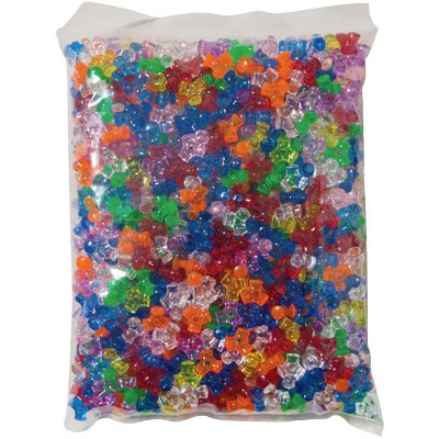 Creativity Street Plastic 3-Sided Tri-Bead Assortment, 0.43 in, Assorted Transparent Color, pk of 1000