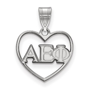 Black Bow Jewelry Sterling Silver Alpha Epsilon Phi Greek Life Pendant - 1 of 3