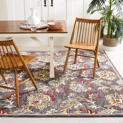 Gray Floral Hand-Tufted Wool 8' x 10' Area Rug