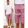 INSPIRE CHIC Men's Straight Fit Flat Front Plaid Printed Shorts - 4 of 4