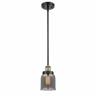 Bell - 1 Light Stem Hung Mini Pendant In Industrial Style-10 Inches Tall and 5 Inches Wide