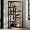 Hommoo 70.87" 9-Tier Industrial Etagere Bookshelf, Open Shelf Bookcase - 4 of 4