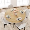 47" Round Dining Table, Industrial Dinner Table for 4 to 6, Wooden Kitchen Table with Sturdy Metal Frame, Circle Kitchen Table for Home （No Chairs） - 3 of 3