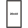 PosterPalooza | Panoramic Embellished Black Picture Frame - UV Acrylic, Foam Board Backing, Hanging Hardware - 2 of 4