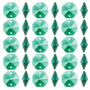 Unique Bargains Hanging Ornament DIY Craft Prisms 2 Holes Octagon Suncatchers 0.55" 100 Pcs - 1 of 4