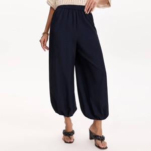 Pantalones globo relajados de tobillo para mujer - A New Day™ azul oscuro