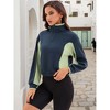 ATHLECHIC Women's Cropped Half Zip Pullover Long Sleeve Oversized Sweaters Workout Fall Outfits with Pockets Sweatshirts - 3 of 4