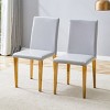 Dining Chair Set Of 2,PU Dining Chairs With Metal Legs,Simple Armless Chairs,Dining Chairs For Dining Room,Living Room-Cuddlewood - 2 of 4