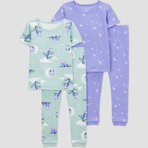 Carter's Just One You® Toddler Girls' 4pc Cotton Short Sleeve Pajama Set - 1 of 3