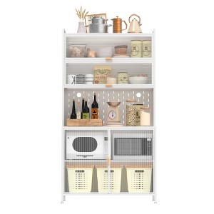 LIVAREEmlen 73'' Kitchen Baker's Racks,6 Level Flip Door with Pegboard Spacious,Adjustable & Stylish,for Kitchen,Dining Room,Living Room - 1 of 4