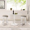 White Bar Stools Set of 2, 26" Counter Height, 360° Swivel Wood Bar Stools - 3 of 4
