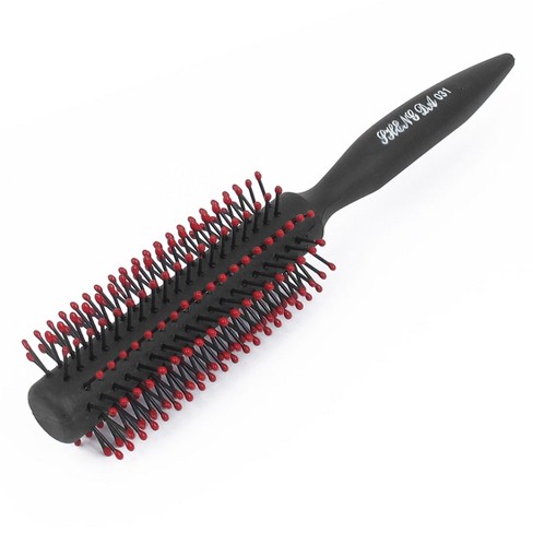 Round hair brush with plastic deals bristles