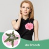 Unique Bargains Fabric Floral Wedding Party Rose Hair Clip Brooch 1 Pc - 4 of 4