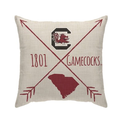 NCAA South Carolina Gamecocks Cross Arrow Decorative Throw Pillow