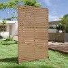 Syemin Patio Decorative Screens Outdoor Privacy Screen 6-Piece Outdoor Privacy Screens and Panel Outdoor Decorative Fence, Brown, 45.47"*15.75"*72.05" - 2 of 4