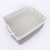 Unique Bargains Fabric Collapsible Storage Organizer Basket with Handles - 3 of 4