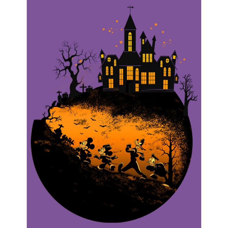 Girl's Mickey & Friends Walking Towards Haunted Mansion T-Shirt, 2 of 5