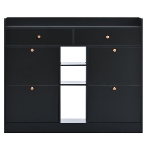 Bella Depot 50.7''W 2-Tier Shoe Cabinet with 4 Flip Drawers - 1 of 4