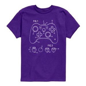 Boys' - Instant Message - Game Controller Rendering Short Sleeve Graphic T-Shirt - 1 of 4