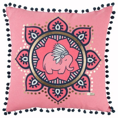 Simply Southern Animal Print Throw Pillow Pink - Rizzy Home